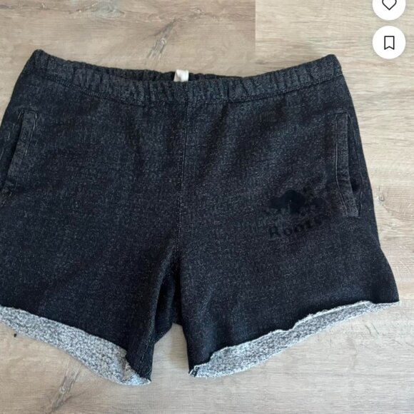 Vtg Y2K Roots Canada Salt & Pepper Heritage Fleece Sweat Shorts - $21 - Picture 3 of 4